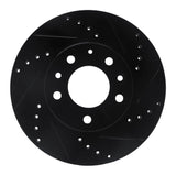 R1 Concepts 03-05 Mazda 6 Front Right Drilled & Slotted Black Brake Rotor by R1 Concepts RNC-633-80038R