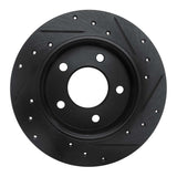 R1 Concepts 04-13 Mazda 3 Rear Left Drilled & Slotted Black Brake Rotor by R1 Concepts RNC-633-80039L