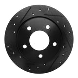 R1 Concepts 04-13 Mazda 3 Rear Left Drilled & Slotted Black Brake Rotor by R1 Concepts RNC-633-80039L