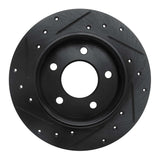 R1 Concepts 04-13 Mazda 3 Rear Right Drilled & Slotted Black Brake Rotor by R1 Concepts RNC-633-80039R