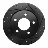 R1 Concepts 04-13 Mazda 3 Rear Right Drilled & Slotted Black Brake Rotor by R1 Concepts RNC-633-80039R