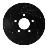 R1 Concepts 04-13 Mazda 3 Front Left Drilled & Slotted Black Brake Rotor by R1 Concepts RNC-633-80041L