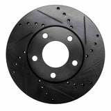 R1 Concepts 04-13 Mazda 3 Front Right Drilled & Slotted Black Brake Rotor by R1 Concepts RNC-633-80041R