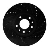 R1 Concepts 04-08 Mazda RX-8 Front Left Drilled & Slotted Black Brake Rotor by R1 Concepts RNC-633-80042L