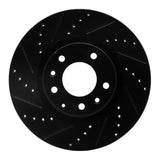 R1 Concepts 04-08 Mazda RX-8 Front Left Drilled & Slotted Black Brake Rotor by R1 Concepts RNC-633-80042L