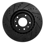 R1 Concepts 04-08 Mazda RX-8 Front Right Drilled & Slotted Black Brake Rotor by R1 Concepts RNC-633-80042R