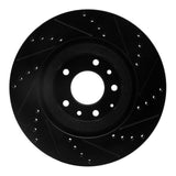 R1 Concepts 04-11 Mazda RX-8 Front Left Drilled & Slotted Black Brake Rotor by R1 Concepts RNC-633-80043L