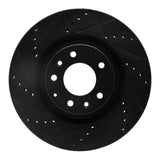 R1 Concepts 04-11 Mazda RX-8 Front Left Drilled & Slotted Black Brake Rotor by R1 Concepts RNC-633-80043L