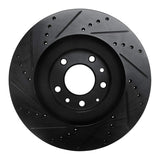 R1 Concepts 04-11 Mazda RX-8 Front Right Drilled & Slotted Black Brake Rotor by R1 Concepts RNC-633-80043R