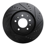 R1 Concepts 04-11 Mazda RX-8 Front Right Drilled & Slotted Black Brake Rotor by R1 Concepts RNC-633-80043R