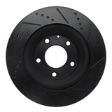 R1 Concepts 04-11 Mazda RX-8 Rear Left Drilled & Slotted Black Brake Rotor by R1 Concepts RNC-633-80044L