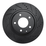 R1 Concepts 04-11 Mazda RX-8 Rear Right Drilled & Slotted Black Brake Rotor by R1 Concepts RNC-633-80044R