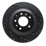 R1 Concepts 06-07 Mazda 6 Rear Right Drilled & Slotted Black Brake Rotor