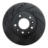 R1 Concepts 06-15 Mazda MX-5 Miata Front Left Drilled & Slotted Black Brake Rotor by R1 Concepts RNC-633-80047L