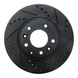 R1 Concepts 06-15 Mazda MX-5 Miata Front Right Drilled & Slotted Black Brake Rotor by R1 Concepts RNC-633-80047R
