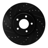 R1 Concepts 07-13 Mazda 3 Front Left Drilled & Slotted Black Brake Rotor by R1 Concepts RNC-633-80048L