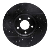 R1 Concepts 07-13 Mazda 3 Front Right Drilled & Slotted Black Brake Rotor by R1 Concepts RNC-633-80048R