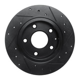 R1 Concepts 14-16 Mazda 3 Sport Rear Left Drilled & Slotted Black Brake Rotor by R1 Concepts RNC-633-80049L