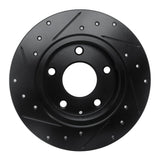R1 Concepts 14-16 Mazda 3 Sport Rear Right Drilled & Slotted Black Brake Rotor by R1 Concepts RNC-633-80049R