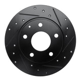 R1 Concepts 14-16 Mazda 3 Sport Rear Right Drilled & Slotted Black Brake Rotor by R1 Concepts RNC-633-80049R