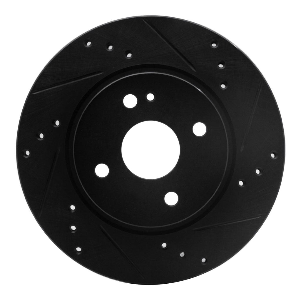 R1 Concepts 11-15 Mazda 2 (Mexico) Front Right Drilled & Slotted Black ...