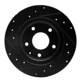 R1 Concepts 14-21 Mazda 6 Rear Right Drilled & Slotted Black Brake Rotor by R1 Concepts RNC-633-80051R