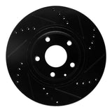 R1 Concepts 14-24 Mazda 3 Front Left Drilled & Slotted Black Brake Rotor by R1 Concepts RNC-633-80052L