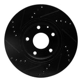 R1 Concepts 14-24 Mazda 3 Front Right Drilled & Slotted Black Brake Rotor by R1 Concepts RNC-633-80052R