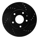 R1 Concepts 14-24 Mazda CX-3 Front Right Drilled & Slotted Black Brake Rotor by R1 Concepts RNC-633-80053R
