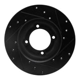 R1 Concepts 82-84 Mazda B2000 Front Left Drilled & Slotted Black Brake Rotor by R1 Concepts RNC-633-80055L