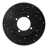 R1 Concepts 82-84 Mazda B2000 Front Left Drilled & Slotted Black Brake Rotor by R1 Concepts RNC-633-80055L