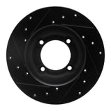 R1 Concepts 82-84 Mazda B2000 Front Right Drilled & Slotted Black Brake Rotor by R1 Concepts RNC-633-80055R