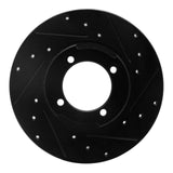 R1 Concepts 82-84 Mazda B2000 Front Right Drilled & Slotted Black Brake Rotor by R1 Concepts RNC-633-80055R