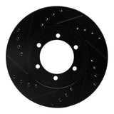 R1 Concepts 86-93 Mazda B2200 Front Right Drilled & Slotted Black Brake Rotor by R1 Concepts RNC-633-80056R