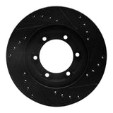 R1 Concepts 87-93 Mazda B2600 Front Left Drilled & Slotted Black Brake Rotor by R1 Concepts RNC-633-80057L