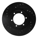 R1 Concepts 87-93 Mazda B2600 Front Left Drilled & Slotted Black Brake Rotor by R1 Concepts RNC-633-80057L