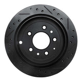 R1 Concepts 92-06 Mazda 929 Rear Left Drilled & Slotted Black Brake Rotor by R1 Concepts RNC-633-80061L