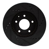 R1 Concepts 95-06 Mazda Millenia Front Left Drilled & Slotted Black Brake Rotor