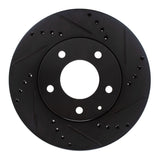 R1 Concepts 95-06 Mazda MPV Front Right Drilled & Slotted Black Brake Rotor by R1 Concepts RNC-633-80062R