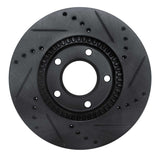 R1 Concepts 96-98 Mazda MPV Front Left Drilled & Slotted Black Brake Rotor by R1 Concepts RNC-633-80063L