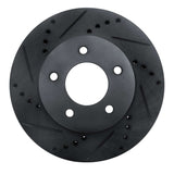 R1 Concepts 96-98 Mazda MPV Front Left Drilled & Slotted Black Brake Rotor by R1 Concepts RNC-633-80063L