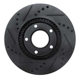 R1 Concepts 96-98 Mazda MPV Front Right Drilled & Slotted Black Brake Rotor by R1 Concepts RNC-633-80063R