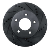 R1 Concepts 96-98 Mazda MPV Front Right Drilled & Slotted Black Brake Rotor by R1 Concepts RNC-633-80063R