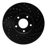 R1 Concepts 04-15 Mazda 3 Front Left Drilled & Slotted Black Brake Rotor by R1 Concepts RNC-633-80065L