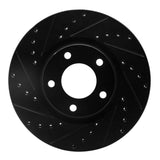 R1 Concepts 04-15 Mazda 3 Front Left Drilled & Slotted Black Brake Rotor by R1 Concepts RNC-633-80065L
