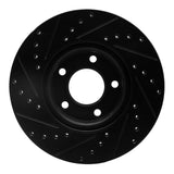 R1 Concepts 04-15 Mazda 5 Front Right Drilled & Slotted Black Brake Rotor by R1 Concepts RNC-633-80065R