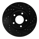 R1 Concepts 04-15 Mazda 5 Front Right Drilled & Slotted Black Brake Rotor by R1 Concepts RNC-633-80065R