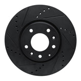R1 Concepts 07-12 Mazda CX-7 Front Left Drilled & Slotted Black Brake Rotor by R1 Concepts RNC-633-80066L