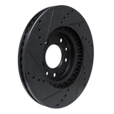 R1 Concepts 07-12 Mazda CX-7 Front Right Drilled & Slotted Black Brake Rotor by R1 Concepts RNC-633-80066R