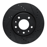 R1 Concepts 07-12 Mazda CX-7 Front Right Drilled & Slotted Black Brake Rotor by R1 Concepts RNC-633-80066R
